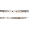 2.5 Inch Stainless Steel Cab Panel W/ 6 P3 Amber/Amber Lights For Peterbilt 567, 579 - Pair