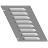 Stainless Steel Dash AC Cover Inlet With Louvers For Peterbilt 359