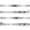3 In SS Std Cab/Sleeper Panel Kit W/ 12 P1 Amber/Clear LEDs  For 389 131 BBC 70/78 In Sleeper, Extd End Cap