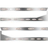 3 In SS Std Cab/Sleeper Panel Kit W/ 12 P1 Amber/Clear LEDs  For 389 131 BBC W/ 70/78 In Sleeper - W/ Extenders