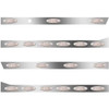 3 In SS Std Cab/Sleeper Panel Kit W/ 20/22 P1 Amber/Clear LEDs  For 389 131 BBC 70/78 In Sleeper, Std End Cap