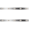 4 Inch SS Sleeper Panels W/ 10 Amber/Clear P3 LEDs For Peterbilt W/ 36/44 Inch Unibilt Sleeper