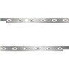 2.5 Inch Stainless Steel Cab Panels W/ 12 Amber/Clear P3 LEDs For Peterbilt 567 121BBC SFA