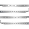 2.5 Inch S.S. Cab-Sleeper Panels W/ 42 - 3/4 Inch Amber/Clear LEDs  For Peterbilt 567 121BBC, 579 123BBC
