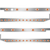 2.5 Inch S.S. Cab-Sleeper Panels W/ 36 P3 LEDs  For Peterbilt 567 113BBC, 579 117BBC SBA W/ 72 Inch Sleeper