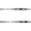 4 Inch Stainless Steel Sleeper Panel W/ Amber/Clear LEDs For Peterbilt 389 W/ 70/78 Inch Sleeper