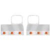 Stainless Steel Single Headlight Mount Fender Guards W/ 12 P3 Amber/Clear LEDs  For Peterbilt 378, 379