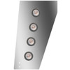 Stainless Steel Standard Cowl Panels W/ 8 - 2 Inch Amber/Clear LEDs For Peterbilt 359