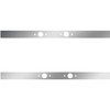 44 Inch Stainless Sleeper Panel W/O Extension W/ 4 P1 Light Holes For Peterbilt 567, 579