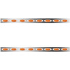 2.5 Inch Sleeper Panels W/ 16 P1 Amber/Amber LEDs For Peterbilt 386 W/ 70 Inch Sleeper