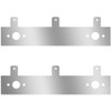 3 Inch Stainless Steel Exhaust Filler Panels W/ 4 P3 Light Holes For Peterbilt 386