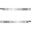 Stainless Steel Cab Panels W/ 8 P1 Light Holes, Block Heater Plug For Peterbilt 567, 579 W/ Rear-Mount Exhaust
