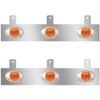 Exhaust Filler Panels W/ 6 P3 Amber/Amber LEDs For Peterbilt 386 W/ Rear-Mount Exhaust