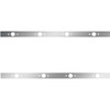 58 Inch Stainless Sleeper Panel W/O Extension W/ 8 P1 Light Holes For Peterbilt 567, 579