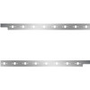 Stainless Steel Cab Panels W/ 16 P3 Light Holes For Peterbilt 567, 579 W/ Rear-Mount Exhaust