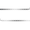 72 Inch Stainless Sleeper Panel W/ Extension W/ 26 P3 Light Holes For Peterbilt 567, 579