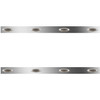 70/78 Inch Stainless Steel Sleeper Panels W/ 8 P1 Amber/Smoked LEDs For Peterbilt