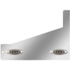 36/44/48/58/63/72 Inch Stainless Steel Sleeper Extension Panels W/ 2 P1 Amber/Smoked LEDs For Peterbilt