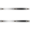 36/44 Inch Stainless Steel Sleeper Panels W/ 6 P1 Amber/Smoked LEDs For Peterbilt