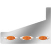 36/44/48/58/63/72 Inch Stainless Sleeper Extension Panels W/ 6 P1 Amber/Amber LEDs For Peterbilt