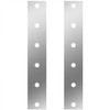 15 Inch Stainless Steel Rear Air Cleaner Panels W/ 12- Round 3/4 Inch Light Holes - Pair  For Peterbilt 378, 379, 388, 389