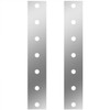 Stainless Steel Backlit Front Air Cleaner Panels W/ 14 - 3/4 Inch Light Holes For Peterbilt 379, 388, 389