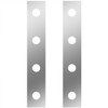13 Inch Stainless Steel Rear Panels W/ 8 - 2 Inch Round Light Holes For 15 Inch Air Cleaner  For Peterbilt 378, 379, 388, 389