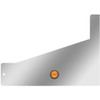70/78 Inch Stainless Sleeper Extension Panels W/ 2 - 2 Inch Amber/Amber LEDs For Peterbilt