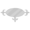 Stainless Steel Oval W/ 3 Spades Hood Emblem Accent For Peterbilt 367, 378, 379, 388, 389