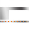 1-Piece Stainless Steel Cab/Cowl Bodyline Panels W/ 18 - 3/4 Inch Round Amber/Amber Downglow LEDs For Peterbilt 389, Glider