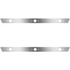 4 Inch Stainless Steel Cab Panels W/ 6 P1 Light Holes For Peterbilt 386 W/ Cab-Mount Exhaust