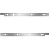 Stainless Steel Cab Panels W/ Block Heater Plug, 8 P1 Light Holes For Peterbilt 567 SBA & 579 W/ Rear-Mount Exhaust