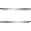 Stainless Steel Cab Panels W/ 14 P3 Light Holes For Peterbilt 567 SBA & 579 W/ Rear-Mount Exhaust