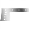 1-Piece Stainless Steel Bodyline Panels W/ 13 P1 Light Holes For Peterbilt 389 131BBC