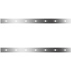 4 Inch Stainless Steel Sleeper Panels W/ 14 P3 Light Holes For Peterbilt 367, 384, 386, 388, 389