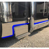 5.5 Inch SS Panel Kit W/ 95 Bullseye Dual Rev Amber-Clear-Blue LED Lights  For 70 & 78 Inch Sleeper