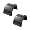 TPHD 50 Inch Black Poly Full Radius Fender Kit W/ 4 Straight Brackets