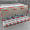 Polished 304 Stainless Steel Tool Box Combo Step Trim For Peterbilt 379 & 378 Passenger Side