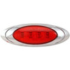Magnum Oval Marker Light W/ Bezel - Red LED / Red Lens