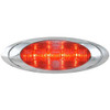 Magnum Oval Marker Light W/ Bezel - Red LED / Clear Lens