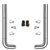 TPHD 7-5 X 114 Inch Chrome Exhaust Kit With Flat Top Stacks, Long Drop 90 Degree Elbows, 52 In. Spool  For Peterbilt 378, 379