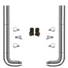 TPHD 6-5 X 108 Inch Chrome Exhaust Kit W/ Flat Top Stacks, Long Drop 90 Degree Elbows, 52 In. Spool  For Peterbilt 378, 379