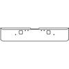 18 Inch Chrome Texas Rolled End Bumper W/ Hook Holes Freightliner Classic XL 2002-2007