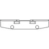 16 Inch Chrome Standard Rolled End Bumper W/ Tow & Round Fog Light Holes For Peterbilt 359 1967-1987 & 359 1972-1980