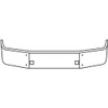 16 Inch Chrome Wrap Around Bumper W/ Tow Holes For Peterbilt 384, 386 SBA