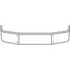 20 Inch Stainless Steel SBA Bumper W/ Bolt Holes & Mounting Brackets For Peterbilt 384, 386 SBA