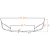 Valley Chrome 18 Inch Full Wrap Bumper W/ Tow & Vent Holes For Freightliner Century & Columbia SBA 2008-Newer