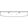 16 Inch Chrome Standard Bumper W/ Rolled Ends, Bolt & Tow Holes-10 Gauge