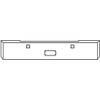 22 Inch American Eagle Boxed End Bumper W/ 8 Inch Ears Bumper W/ Mounting & Tow/Hitch Holes W/ Boltless UST Mounting Plates For Kenworth W900L 1982-2010