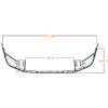 14 Inch Chrome Wrap Around Bumper W/ Fog, Tow & Vent Holes For Freightliner Cascadia